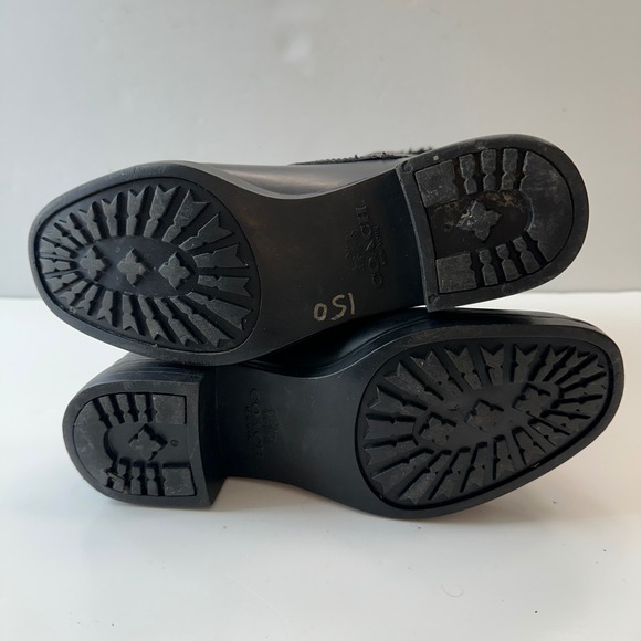 Coach Zena Cold Weather Black Buckle Women Coach Zena Black Leather Suede Shearling‎ Buckle Ankle Boots Women Size 7B